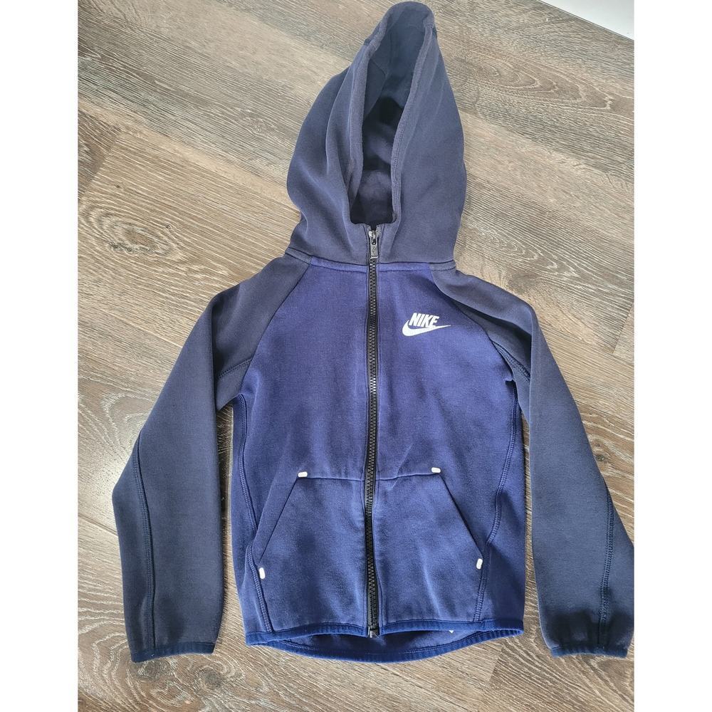 Nike Tech Fleece Full-Zip Hoodie Blue Toddler Boy size 4t #5